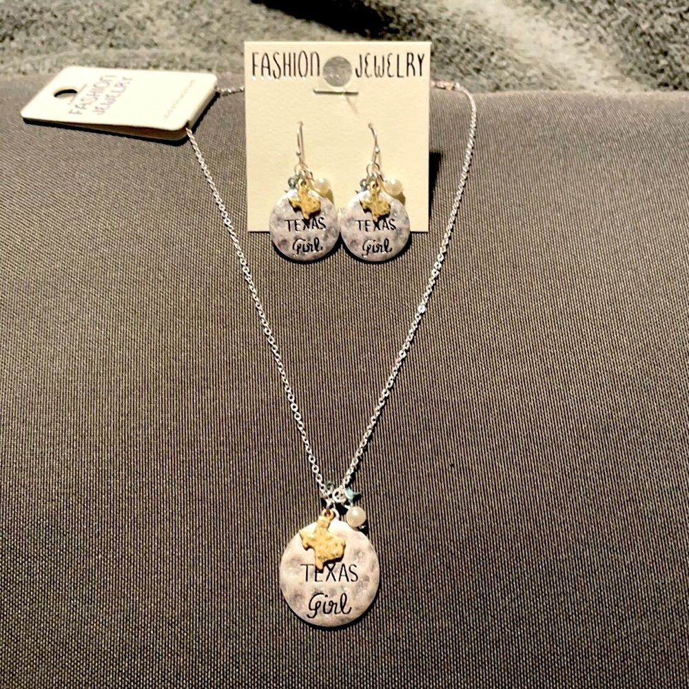 Texas Girl Earring and Necklace Set